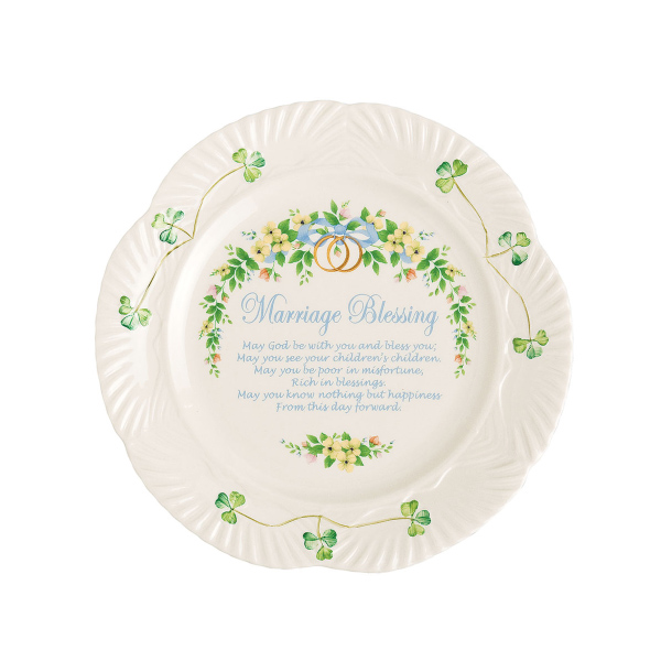 Belleek China Marriage Blessing Plate